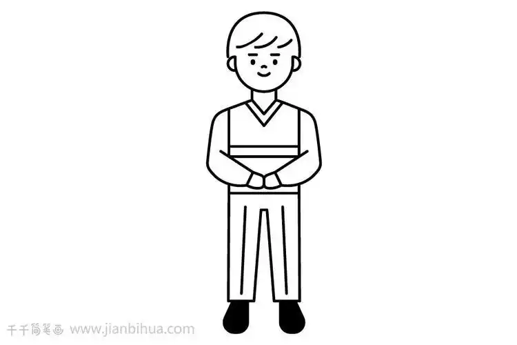 简笔画韩国人