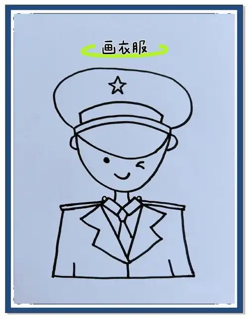 🎨 八一建军节,画可爱军人简笔画!
