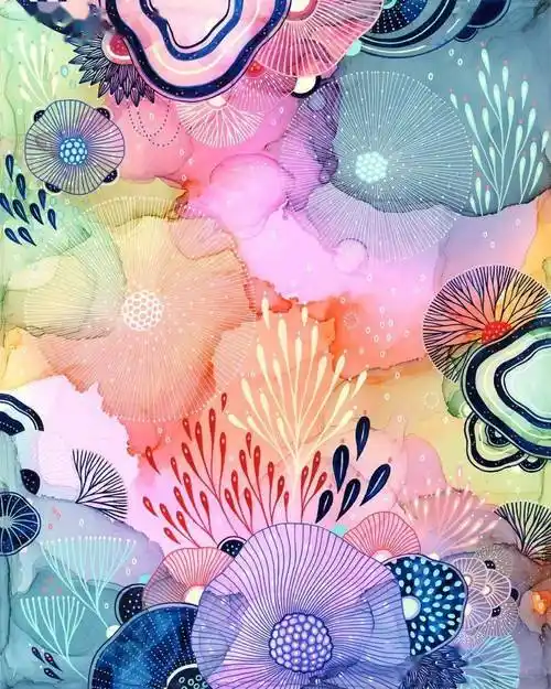 超强视觉冲击她用线条水彩画出最具想象力的梦幻世界细腻绝美逼人跪了