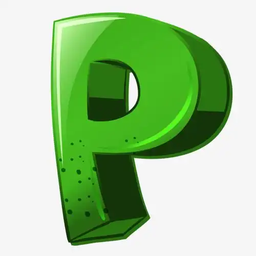 节日氛围卡通气球型英文字母p紫色