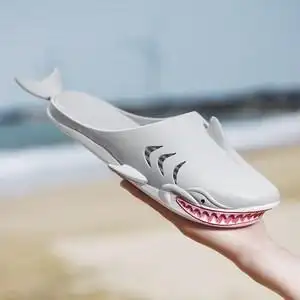 拖鞋个性创意搞怪鲨鱼大人夏男女潮流新款沙雕男奇葩情侣凉拖洗澡
