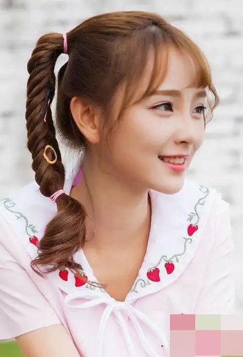 初中女生简单清纯编头发大全图 塑造完美学生款式的编扎发造型