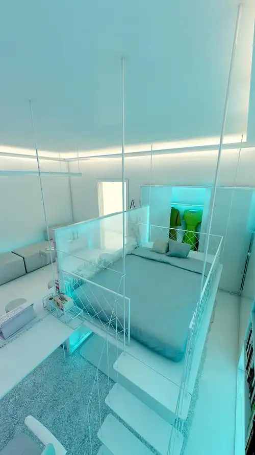 现代感小空间装修设计科技感省空间室内设计