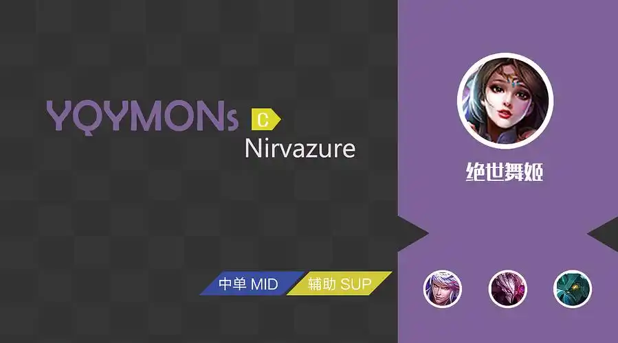 yqymons王者荣耀战队名片设计