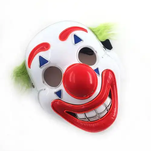 el冷光线发光面具万圣节派对小丑joker电影主题角色扮演发光道具
