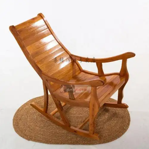 阳台摇椅夏天成人午睡躺椅懒人休闲椅老人晃晃椅 单独摇椅【图片 价格