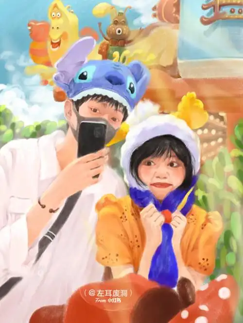 迪士尼插画沉默cp