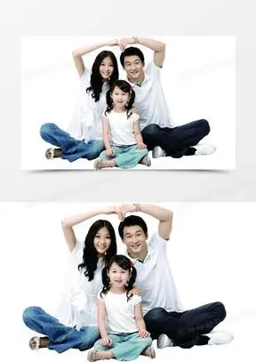 三口之家图片温馨卡通素材