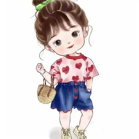 可爱q版萌娃女生卡通头像图片