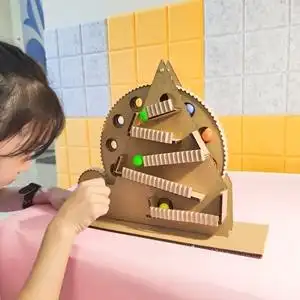过山车科学实验手工材料包滚珠diy幼儿小学生瓦楞纸立体趣味作品