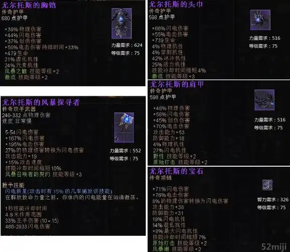 恐怖黎明紫色套装大全及展示图片