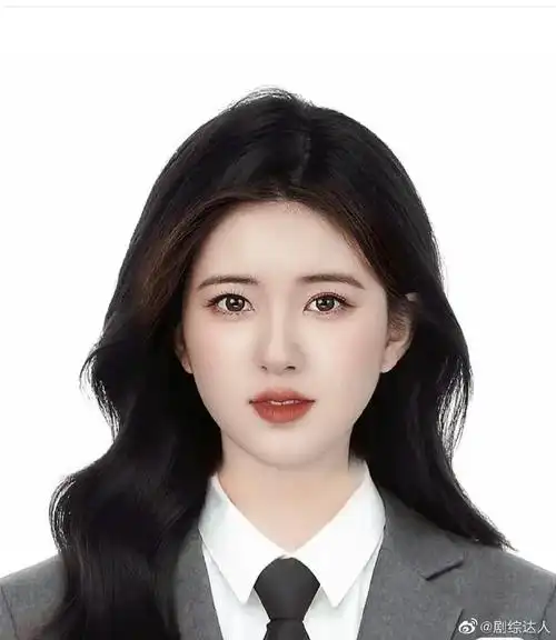 赵露思韩式证件照