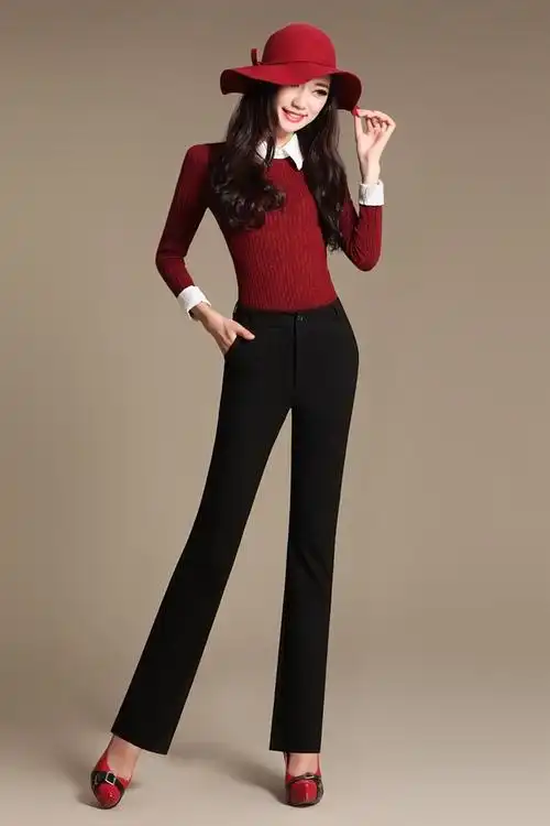 首页 服装 女裤 微喇裤 >哥弟正品女装2016新款休闲女长裤 修身显瘦