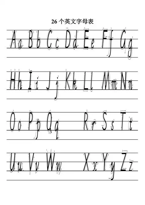 26个英文字母表docx