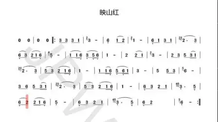 映山红 降b调葫芦丝动态谱
