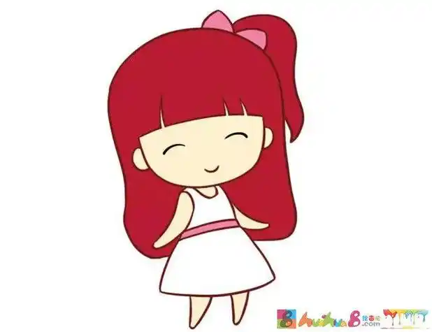 卡通可爱女孩简笔画卡通颜色简笔画小女孩简笔画小女孩图片可爱简笔画
