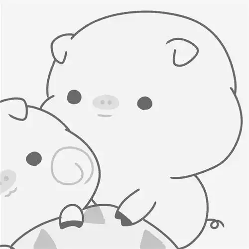 情头黑白卡通可爱简约图片