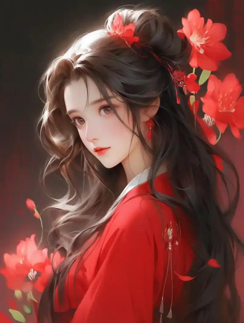 红色系绝美古风头像 朱门回首当年事,梦也是卿,醒也是卿