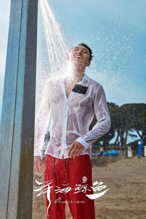 还有这种隐约可见胸肌腹肌的湿身照,极具挑逗意味,请给会长来一打.