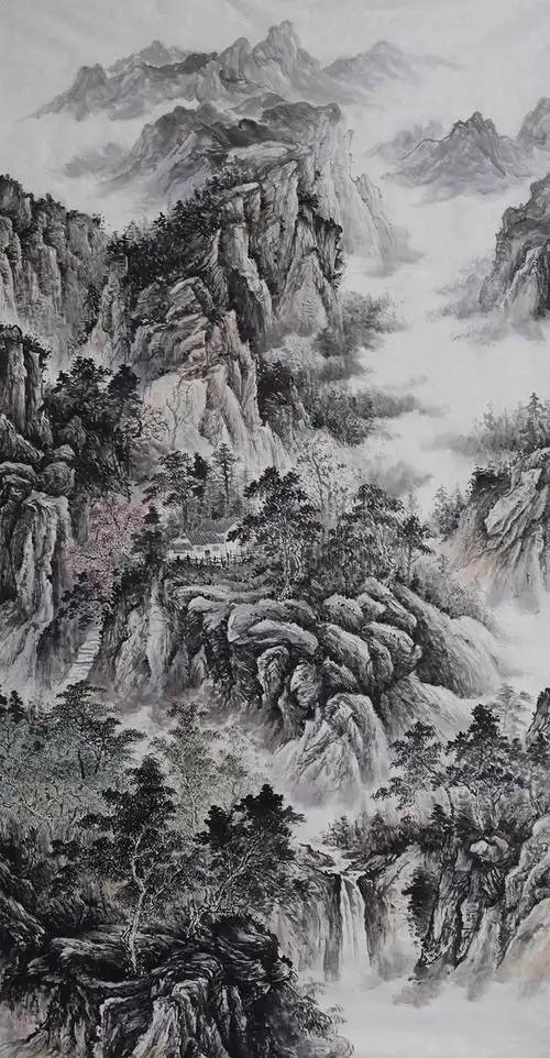 姚老师2现代作家写意画大六尺山水