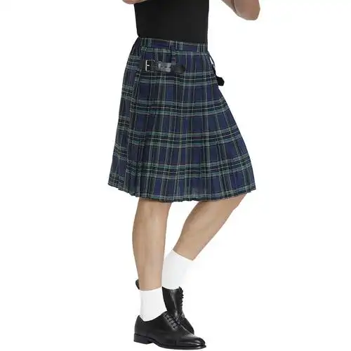 m-xl男士格子裙 苏格兰节日裙男装格纹百褶裙男生裙 舞台表演短裙