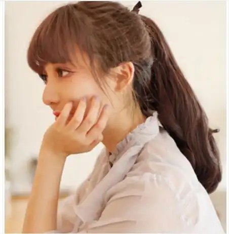 长发女生高马尾发型扎发 气质时尚好看