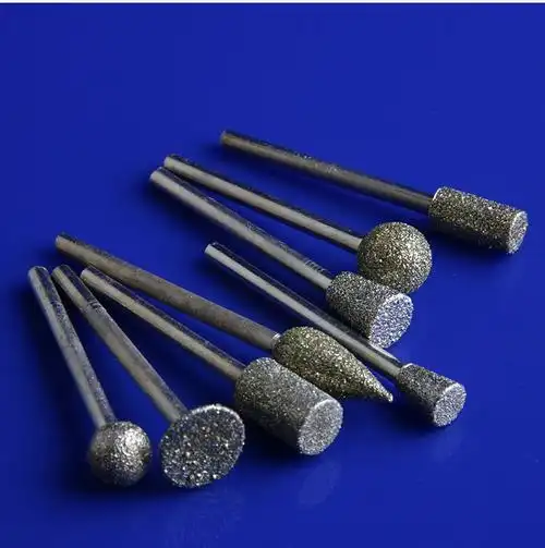 定制粗砂合金磨头3mm柄金刚石磨头玉石翡翠玛瑙开原石打磨去皮 圆柱型