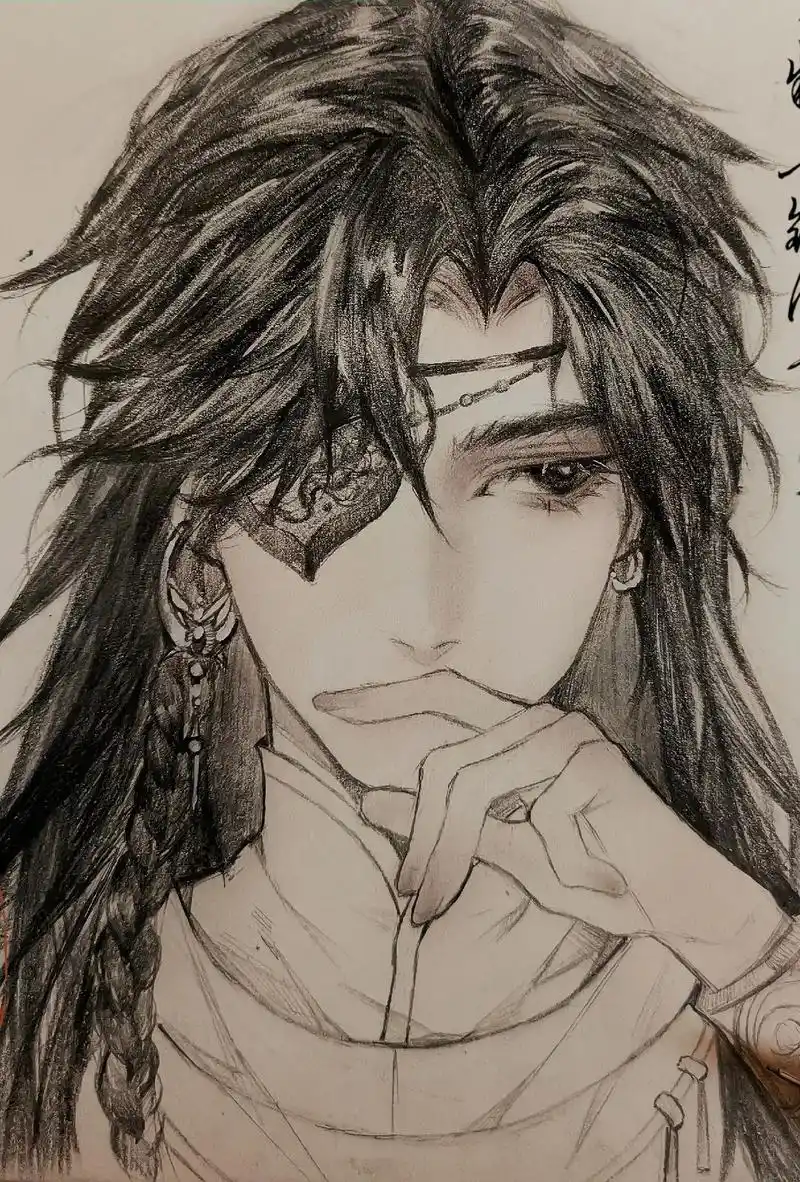 自动铅笔手绘  花城.#画画 #手绘 #古风 #国风 #天官 - 抖音