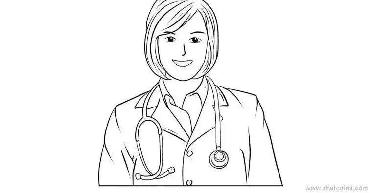 简笔画儿科医生