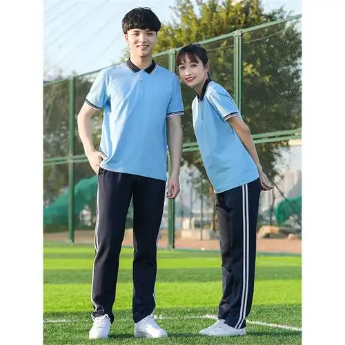 校服套装中学生夏季短袖班服初中生高中生大学运动服毕业季夏装