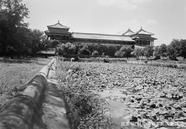 老照片:1930年代的故宫,遍地杂草一片破败