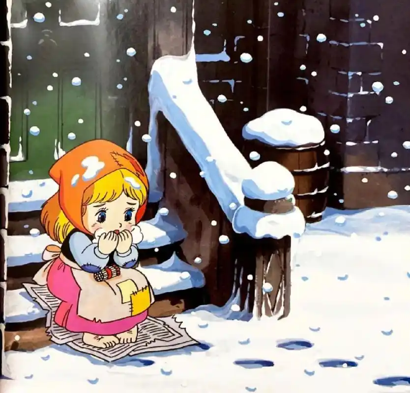 卖火柴的小女孩儿童画|简笔画78 分享一位五岁孩子的造型和创意