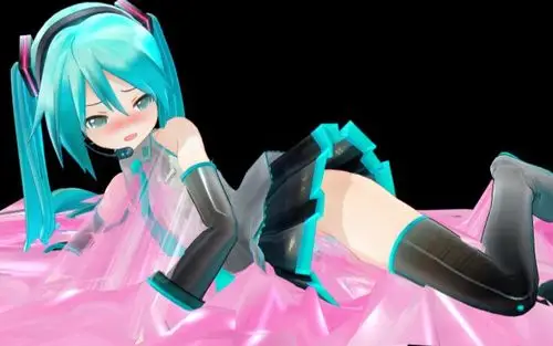 黏糊糊~【三妈mmd】粘着拘束~粘性胶水陷阱【三妈式初音】