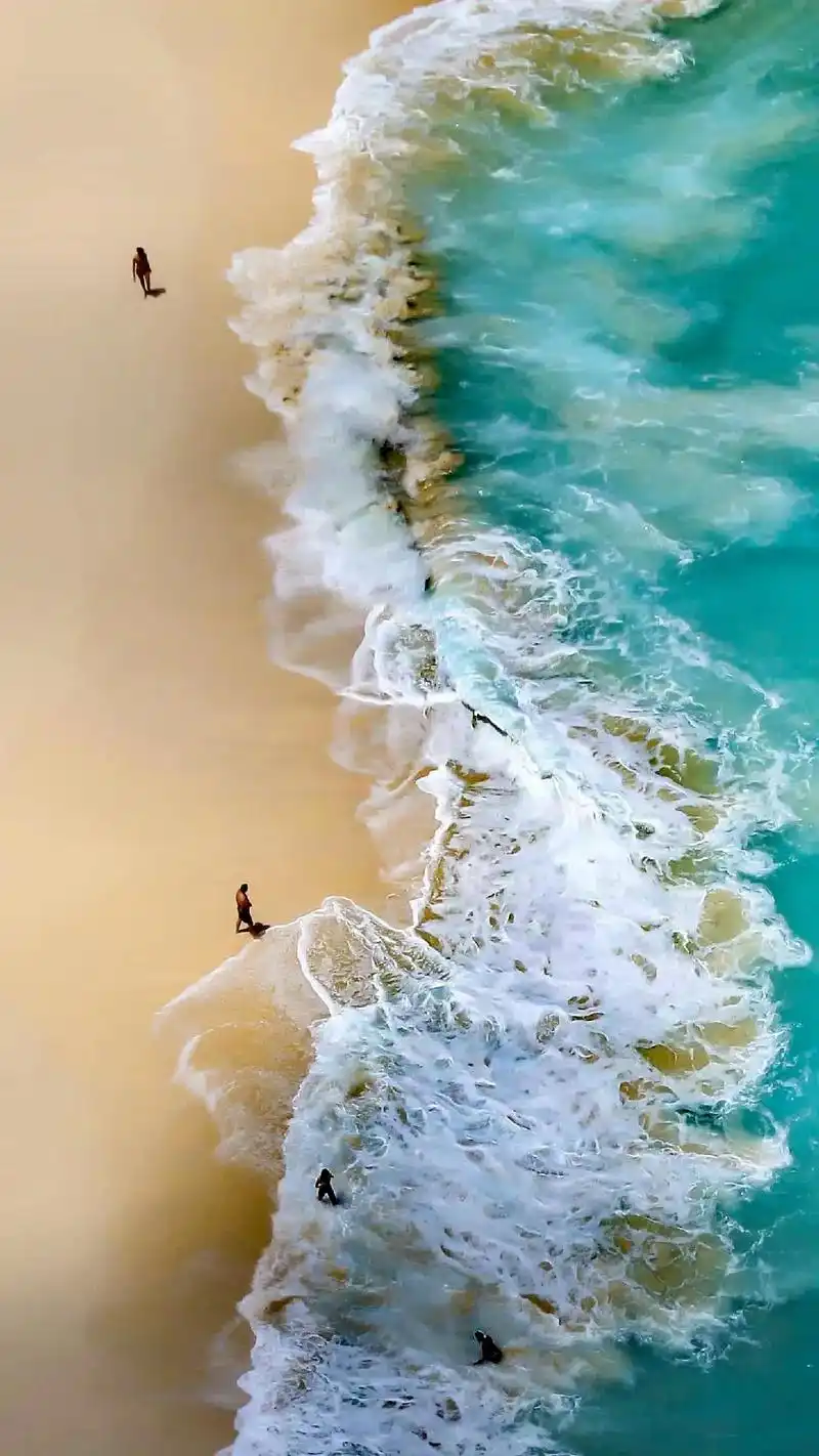 治愈壁纸 #抖音图文来了#治愈风景 #海浪 #沙滩 #高清 - 抖音