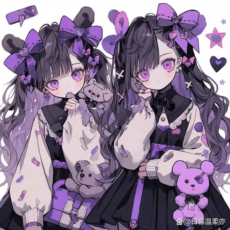 甜酷女孩|小熊姐妹花 闺蜜头像