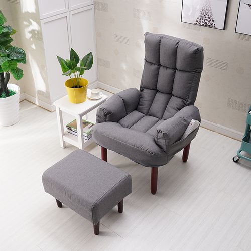 单人布艺沙发椅简易小沙发卧室宿舍电脑椅电动按摩休闲懒人座椅