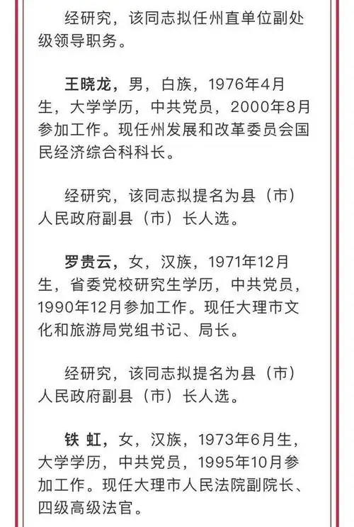 云南两州市发布最新人事信息,涉及29人