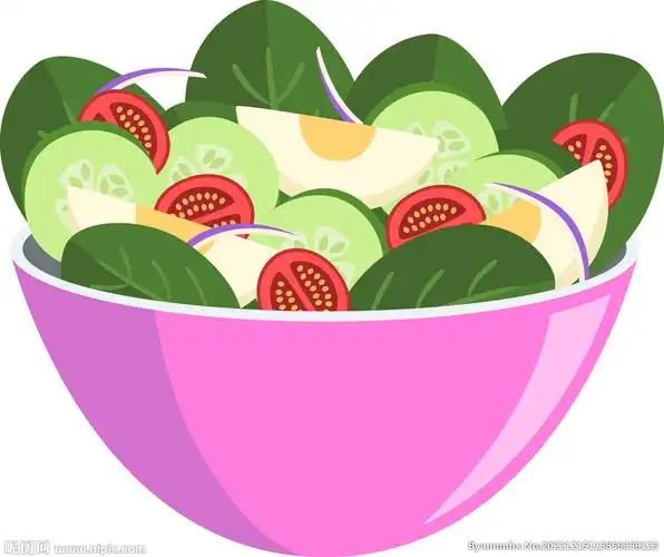 简约沙拉卡通图案