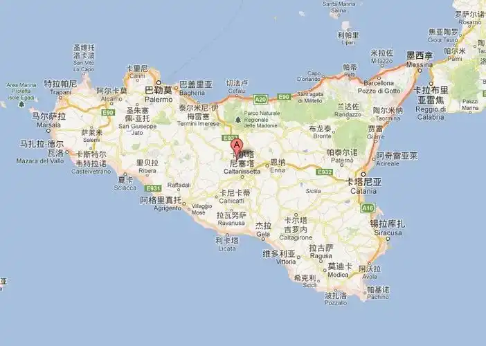 细看西西里地图;图片来源网络