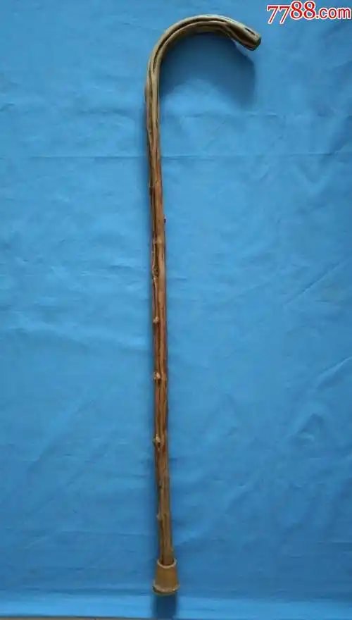 晚清民国素面藤子弯把木头文明棍拐杖寿杖手杖拐棍器型规整制作精美