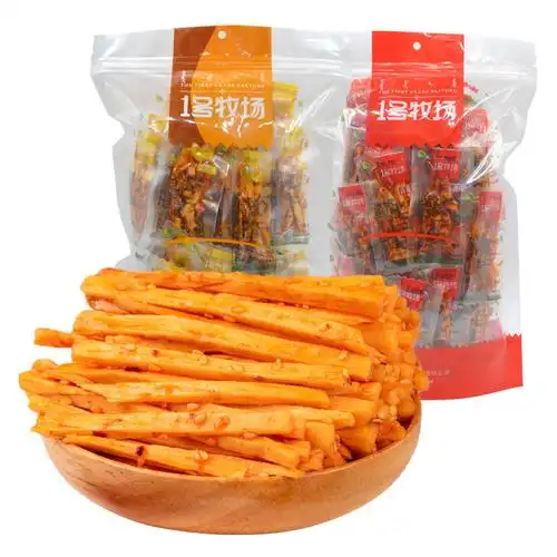 1号牧场香辣牛板筋500g散装小包装辣条正宗内蒙古卤味牛肉零食 - 1号