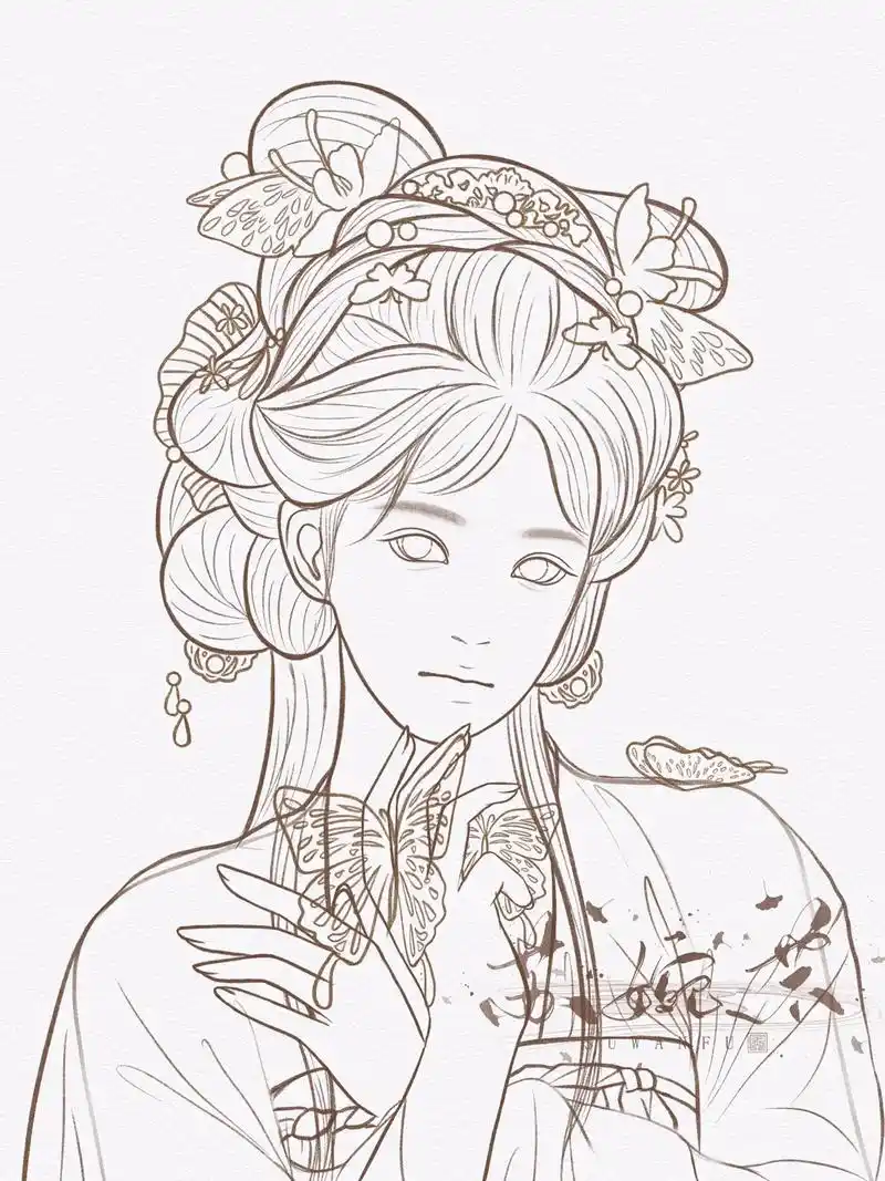 procreate绘画 #古风 - 抖音