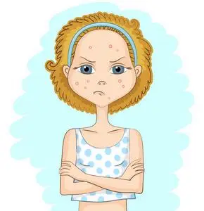 问题女孩问题皮肤的女孩照片