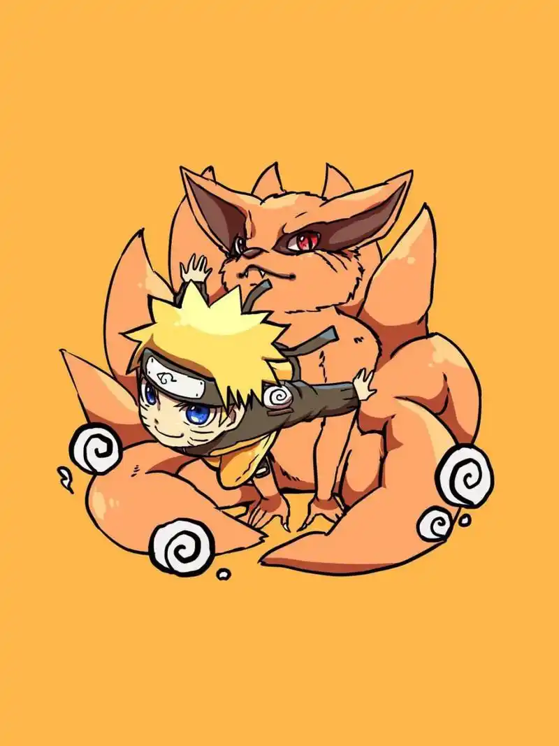 分享 火影忍者 九个尾兽q版 手机屏保 以前无意找到的九张q版火影尾兽