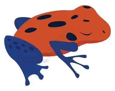 小雪湖沉睡青蛙插图白色背景的矢量插画