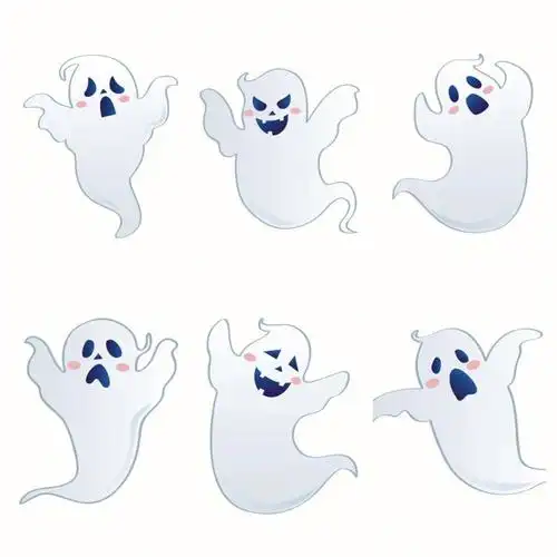 免抠元素可爱搞怪幽灵鬼魂表情包