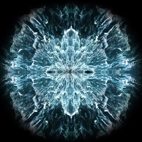 唯美浪漫圆形海浪裙子全息投影素材