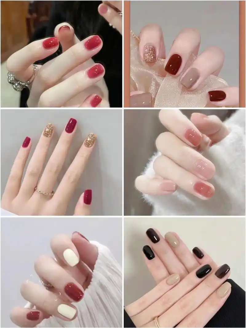 简约大气纯色系美甲,指甲短宽的也合适  指甲又短又宽的小仙女也适合