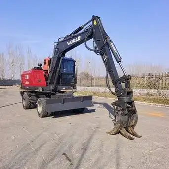 二手沃得抓木机 夹木机 个人一手轮抓 抓废铁一台 抓纸壳 抓垃圾