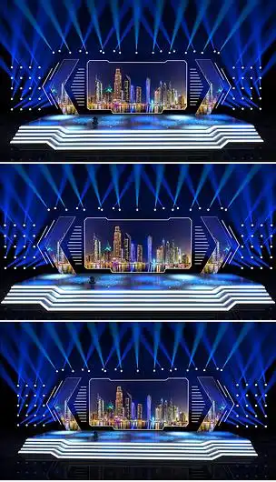 大气大型企业年会舞美设计舞台设计